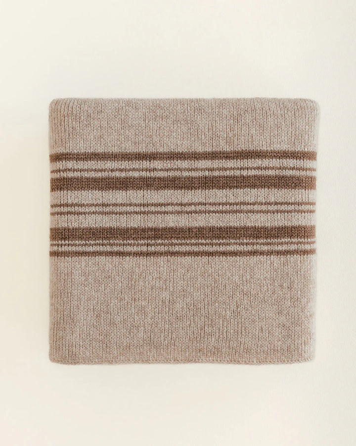Couverture Havid en laine de mérinos Sable et Noisette