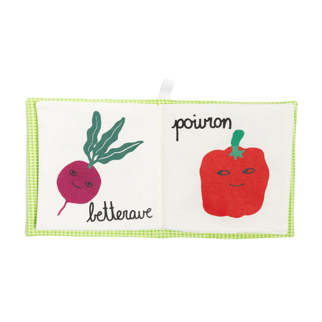 imagier les légumes en tissu vert