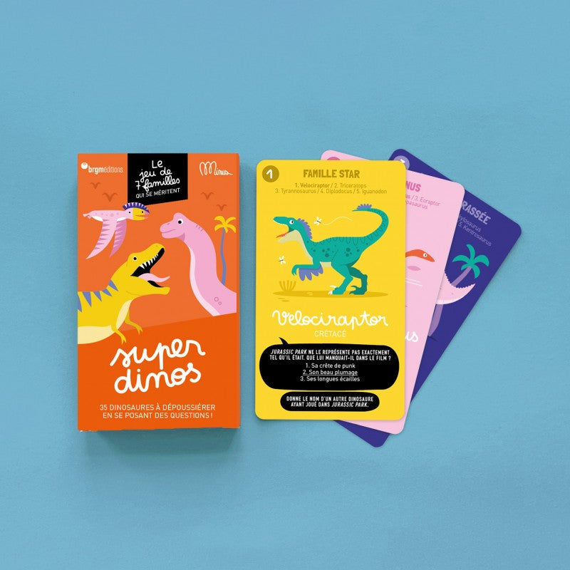 Jeu questionnaire des 7 familles sur les dinosaures