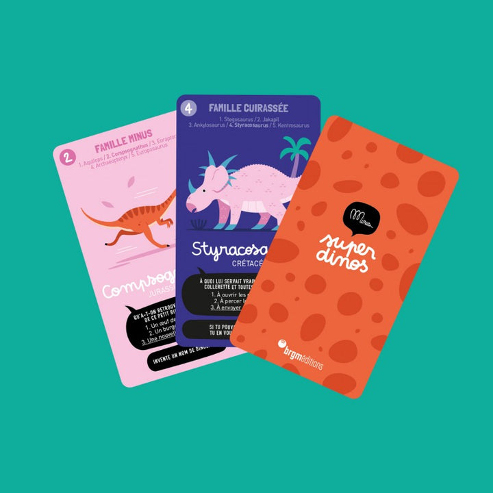 Jeu questionnaire des 7 familles sur les dinosaures