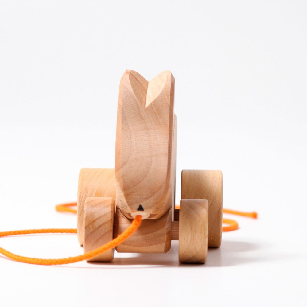 Lapin en bois à tirer