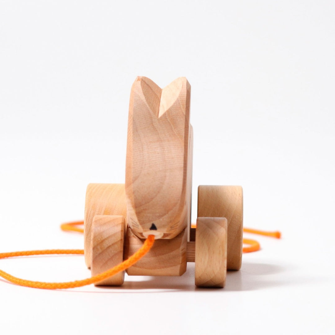Lapin en bois à tirer