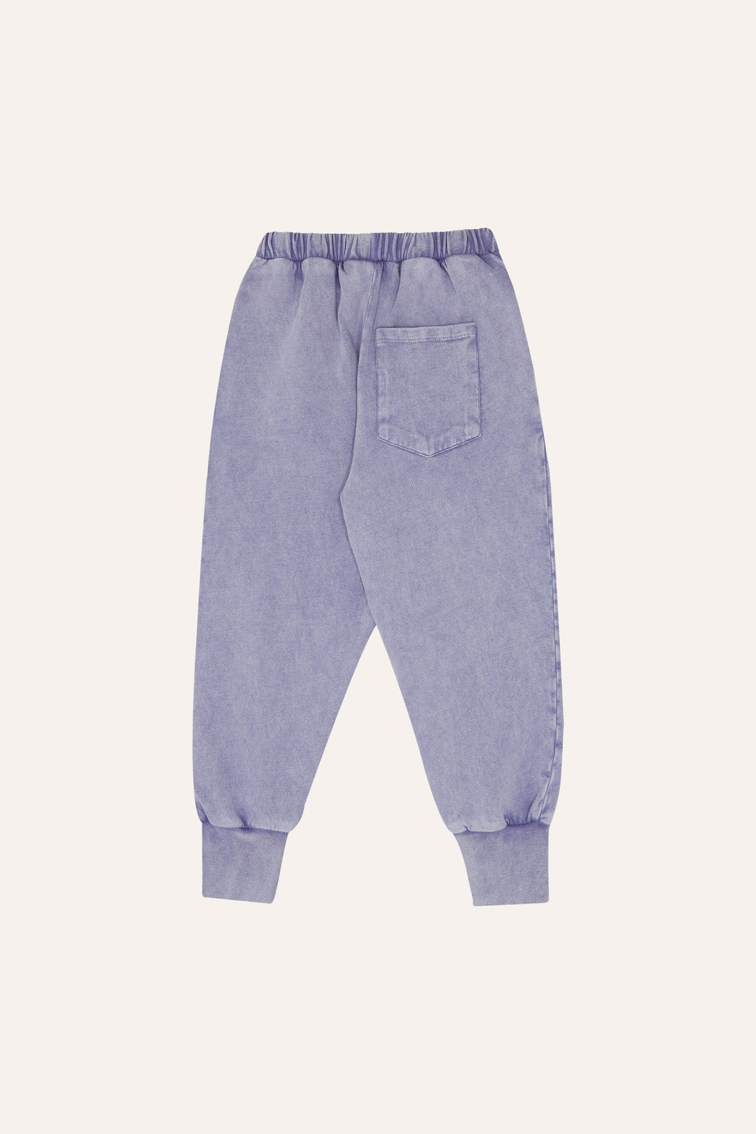 Pantalon jogging en coton bleu délavé