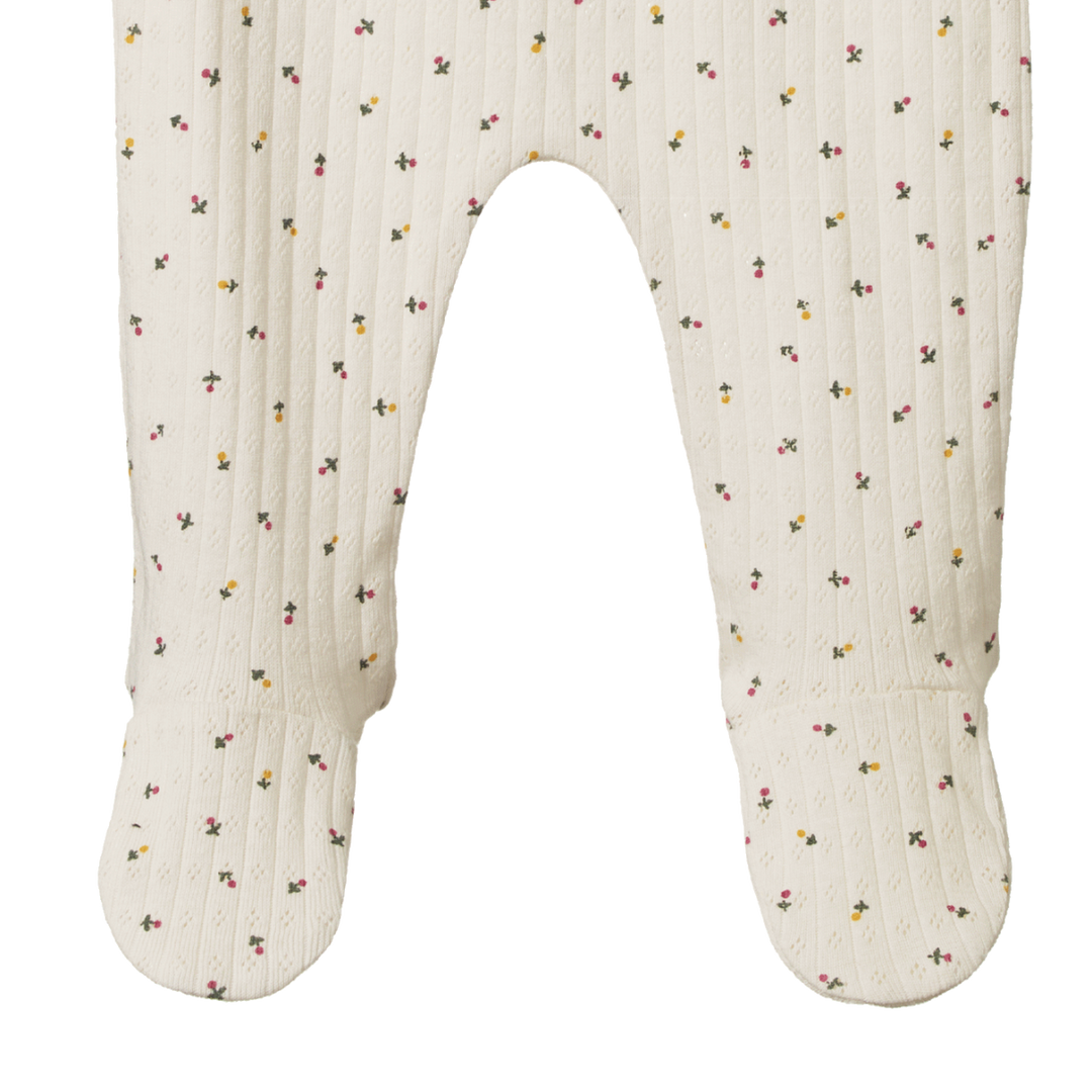 Pattes de Pantalon à pattes pointelle avec imprimé floral