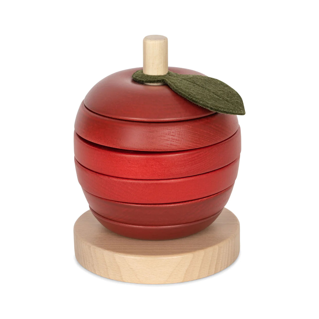 Pomme en bois à empiler