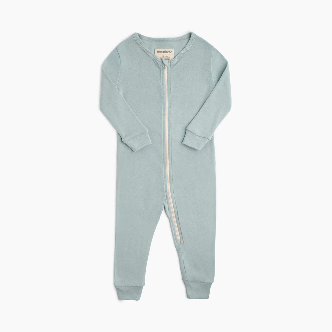 Pyjama pour bébé manches longues en coton bleu