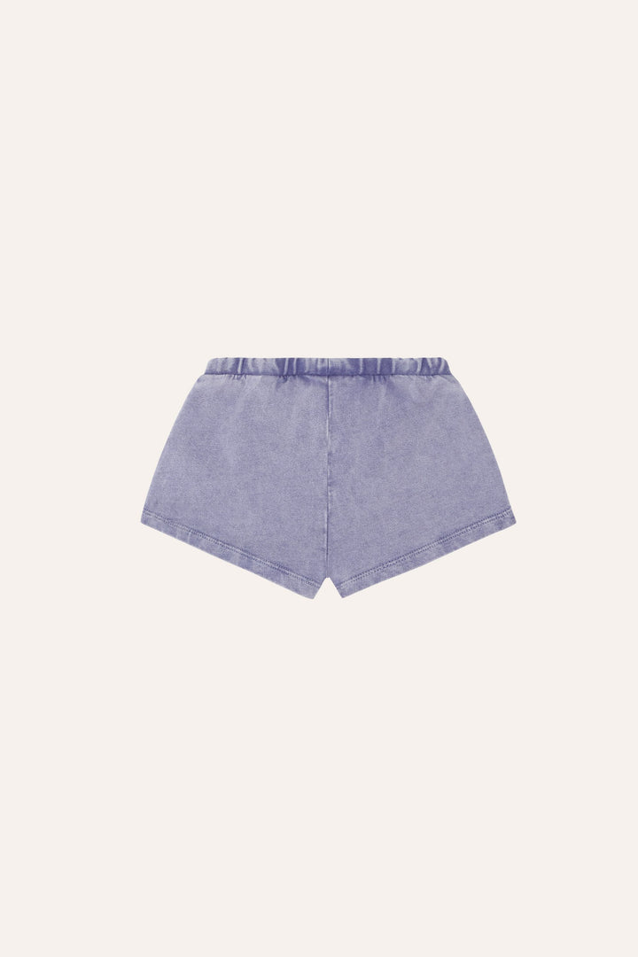 Short pour bébé en coton bleu délavé