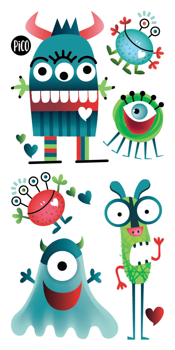Tatouages temporaires Les monstres