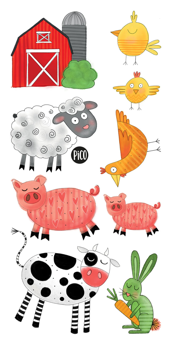 Tatouages temporaires ma journée à la ferme