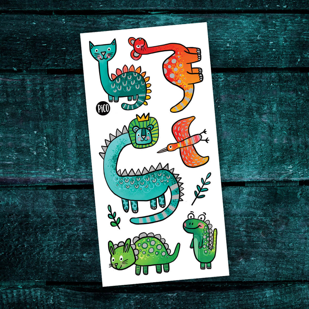 Tatouages temporaires Les DinosZanimaux