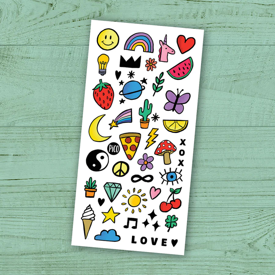 Tatouages temporaires Les amusants doodles