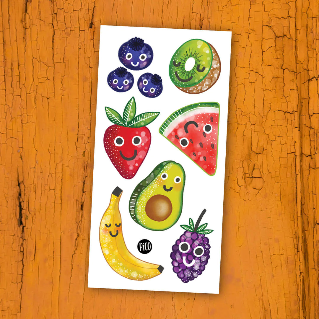 Tatouages temporaires Les fruits en folie