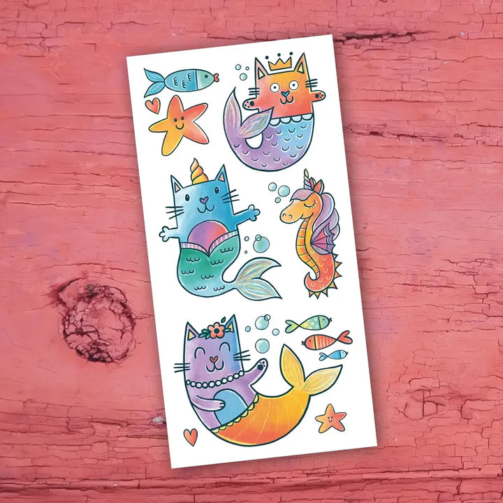 Tatouages temporaires Les chatsirènes