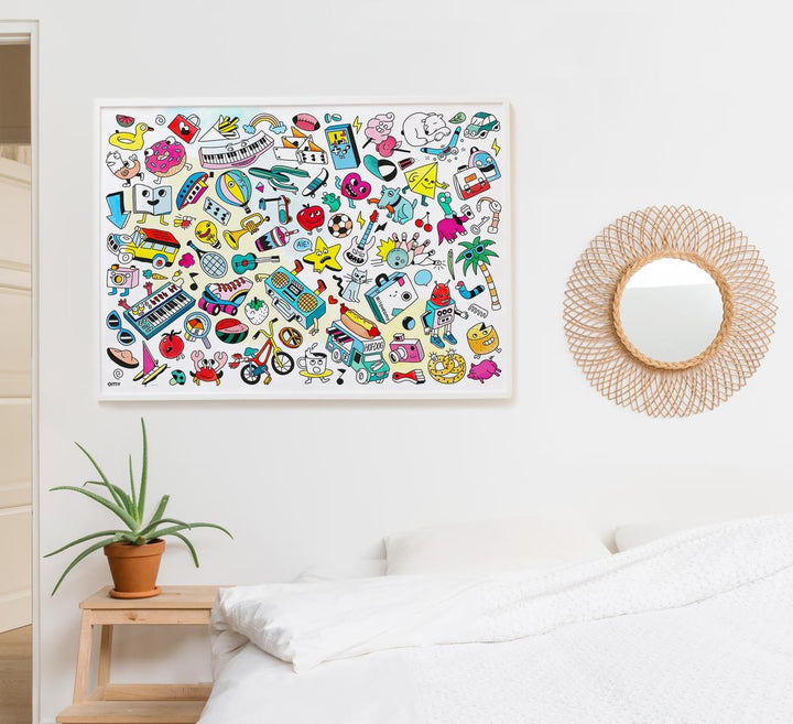 Omy montreal quebec canada affiche géante a colorier giant poster POP coloriage dessin enfants kids drawing coloring