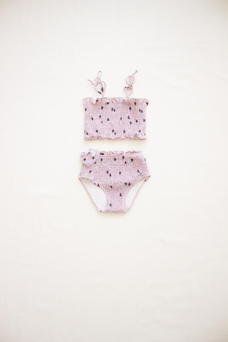 fin & vince ss22 tulips smocked bikini purple lavender