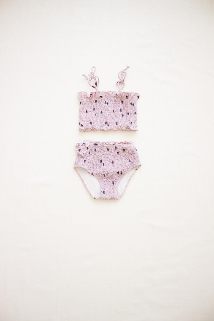 fin & vince ss22 tulips smocked bikini purple lavender