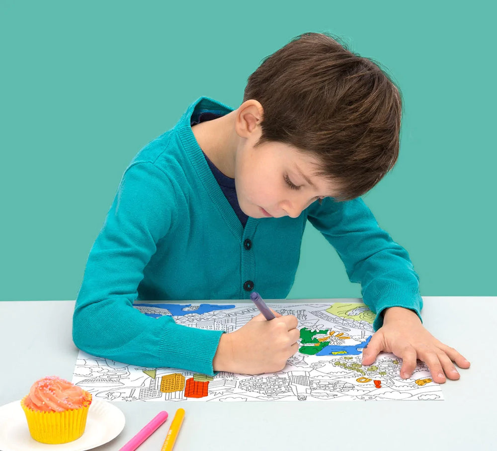 Enfants avec Omy Napperons à colorier - Atlas