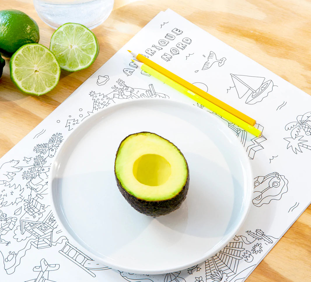 Omy Napperons à colorier - Atlas et avocat