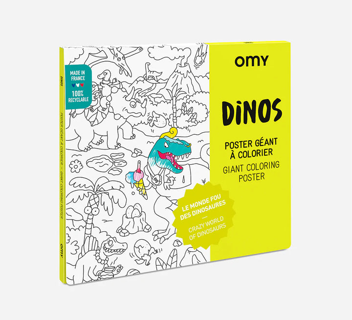 Omy Montreal Canada affiche géante à colorier dino dinos giant coloring poster