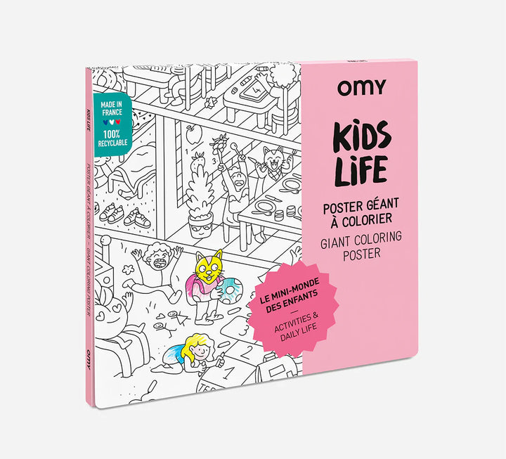 Omy montreal quebec canada affiche géante a colorier giant poster Kids Life coloriage dessin enfants kids drawing coloring