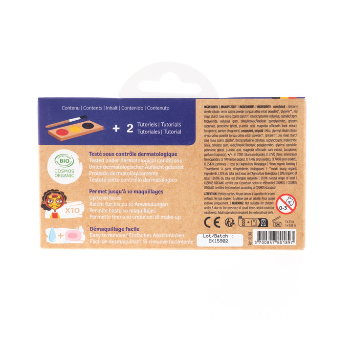 namaki maquillage pour enfants kids make up ninja et super heros red gold black