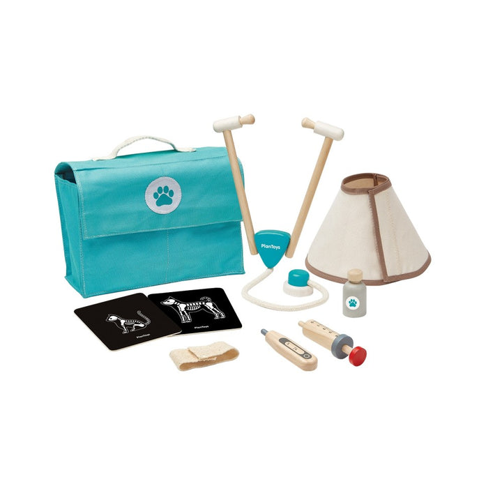 plan toys veterinarian set vet vétérinaire ensemble docteur doctor 3490 pretend-play imitation jouet toy