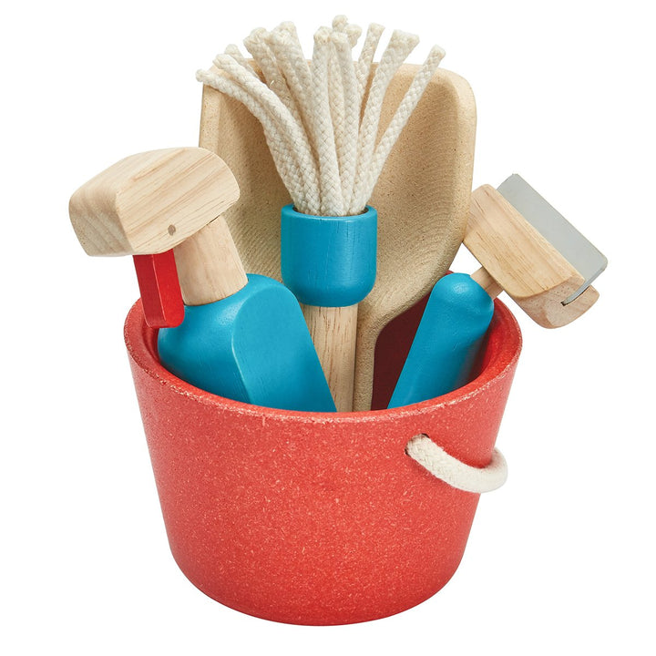 plan toys 3498 cleaning set ensemble nettoyage jeux jouets pretend play imitation toy toys