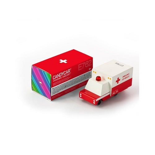 Candycar ambulance rouge blanche red white