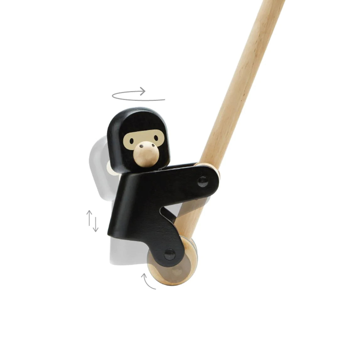 Plan Toys Jouet 2 en 1 à pousser et tirer - Gorilla