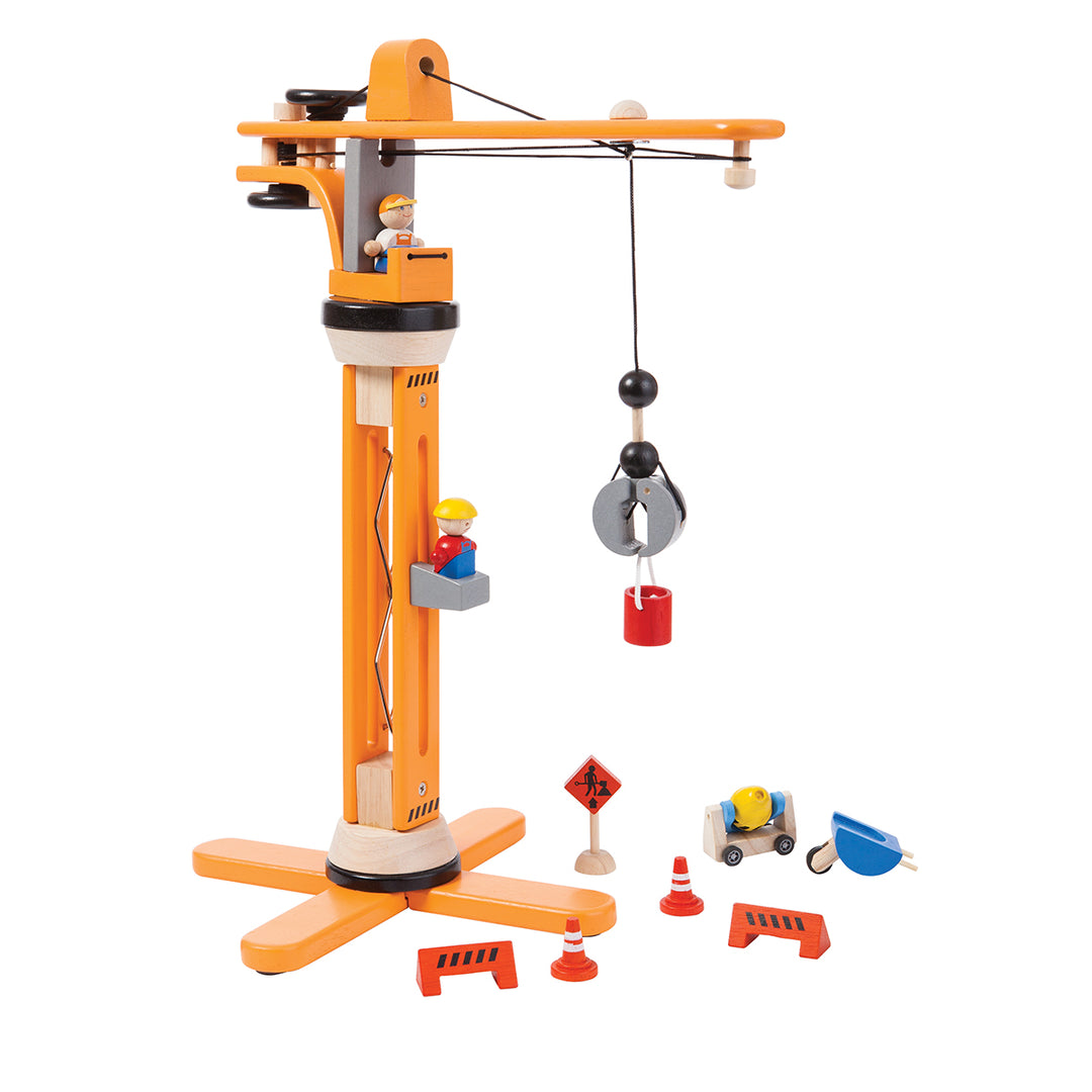 plan toys crane set  6086 grue jouet toy