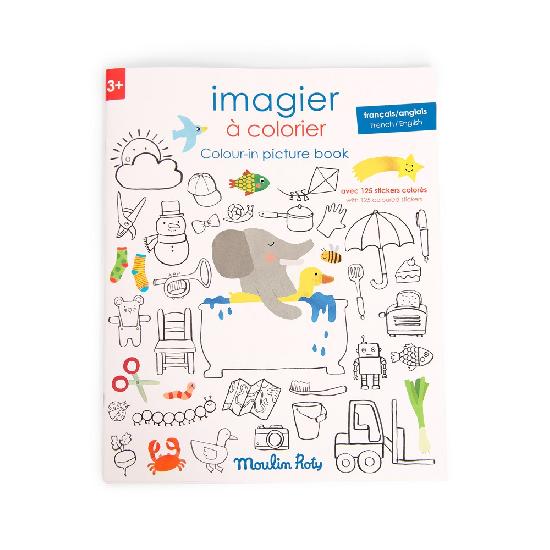 Coloring Picture Book + Stickers - Popipop