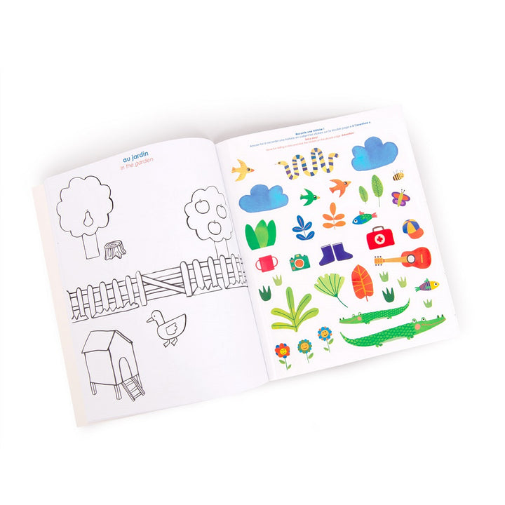 Coloring Picture Book + Stickers - Popipop
