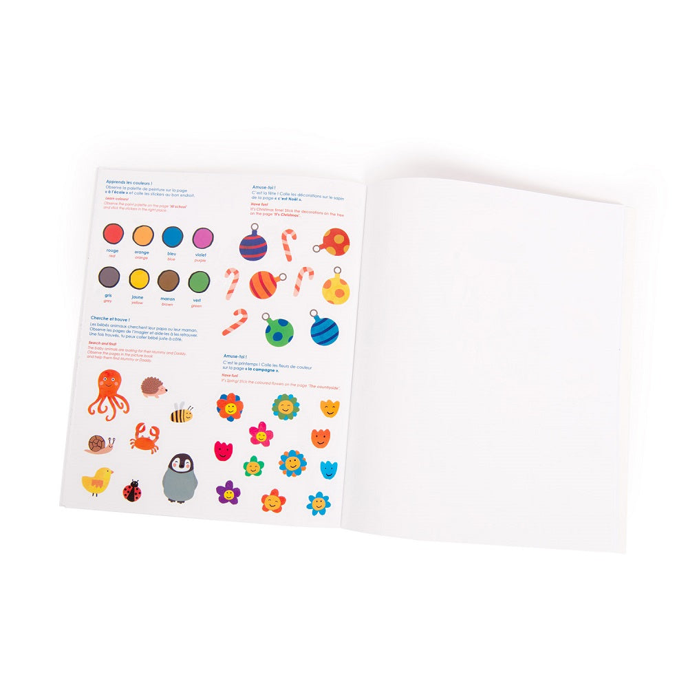 Coloring Picture Book + Stickers - Popipop