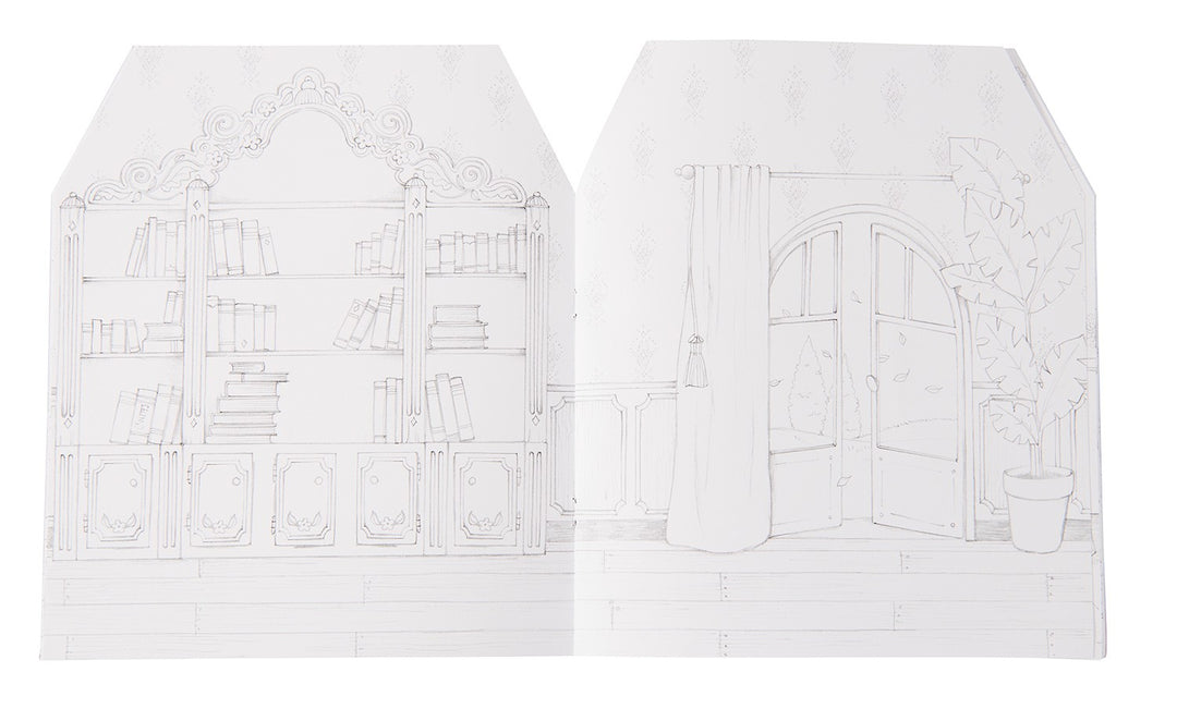cahier autocollants moulin roty sticker book il était une fois - intérieur pages à colorier