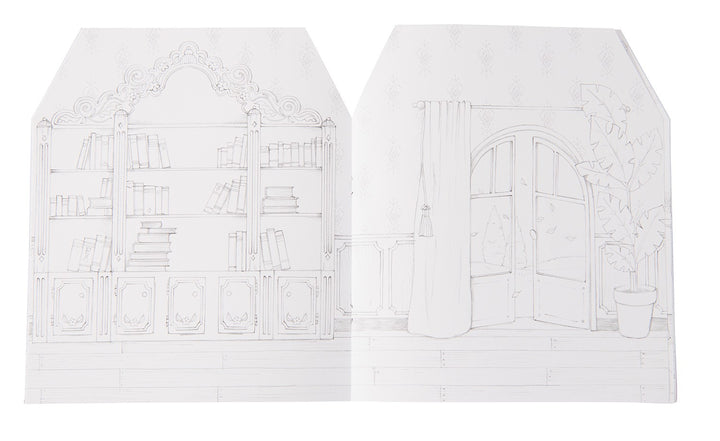 cahier autocollants moulin roty sticker book il était une fois - intérieur pages à colorier