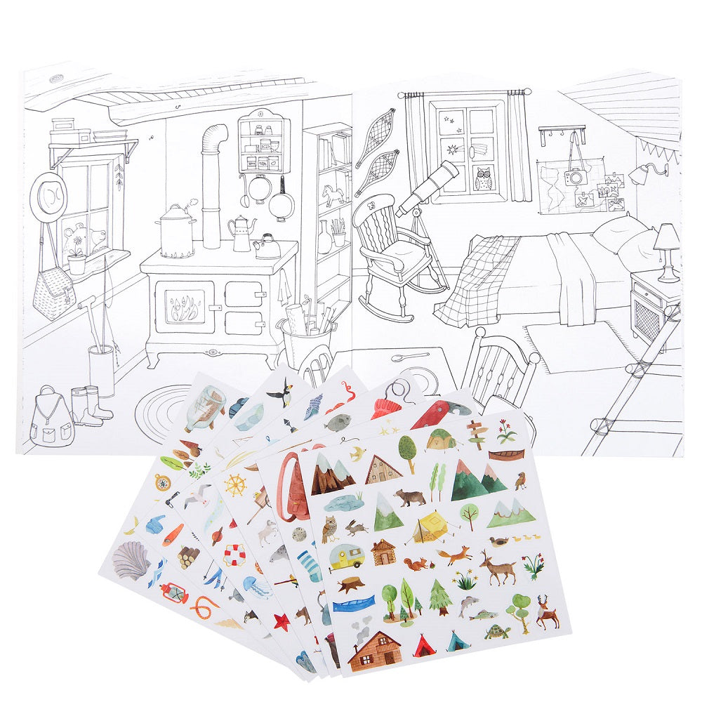 Coloring Book + Stickers - Explorer