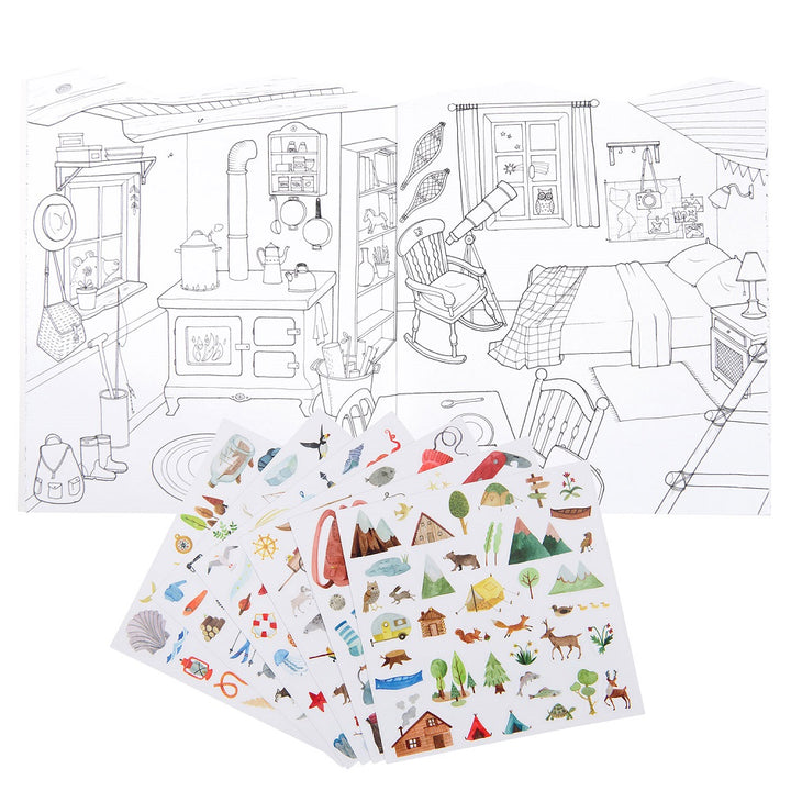 Coloring Book + Stickers - Explorer