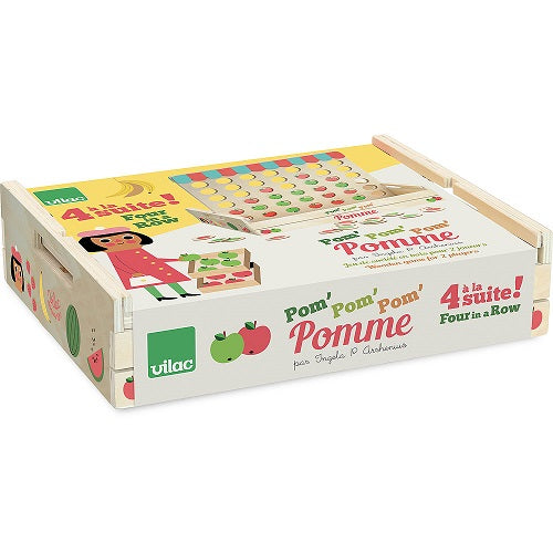 pom pom pom connect 4 jeu des pommes vilac v7608 four apples in a row