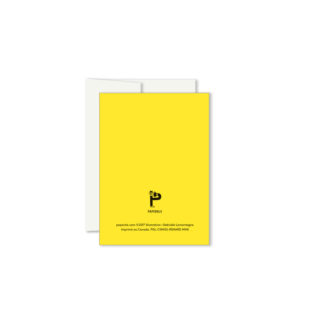 Dos de Paperole Mini carte de souhaits jaune