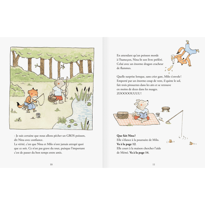 Album jeunesse Nina et Milo: journée de pêche - Marianne Dubuc