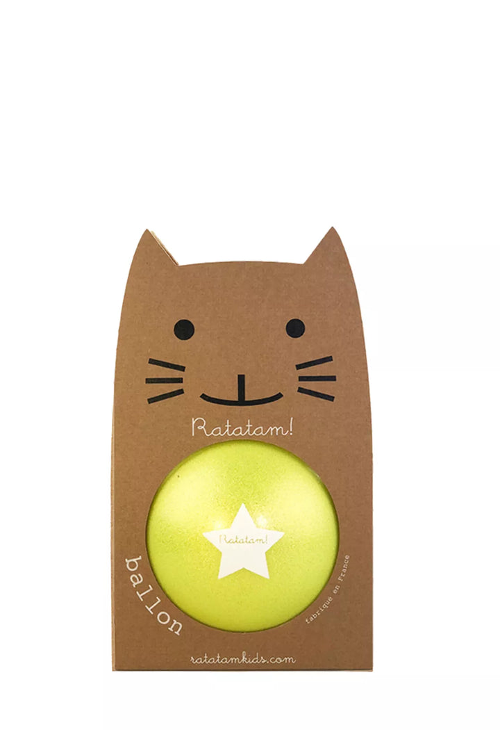 Ratatam Ballon paillettes 15 cm - Jaune
