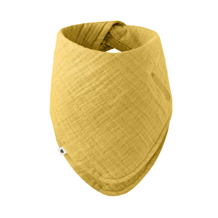 Bavoir bandana BIBS en mousseline Mustard