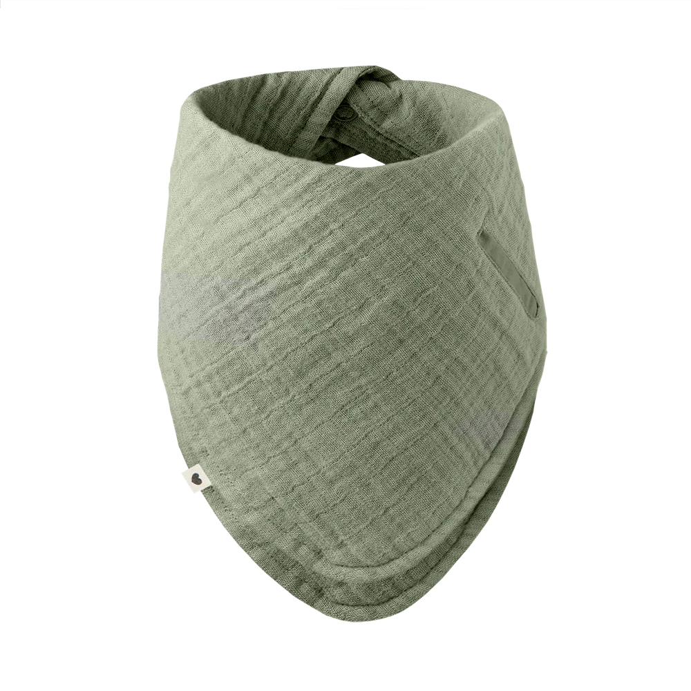 Bavoir bandana BIBS en mousseline Sage