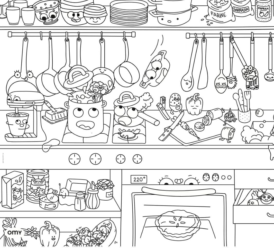 Omy Napperons à colorier - Bon appetit