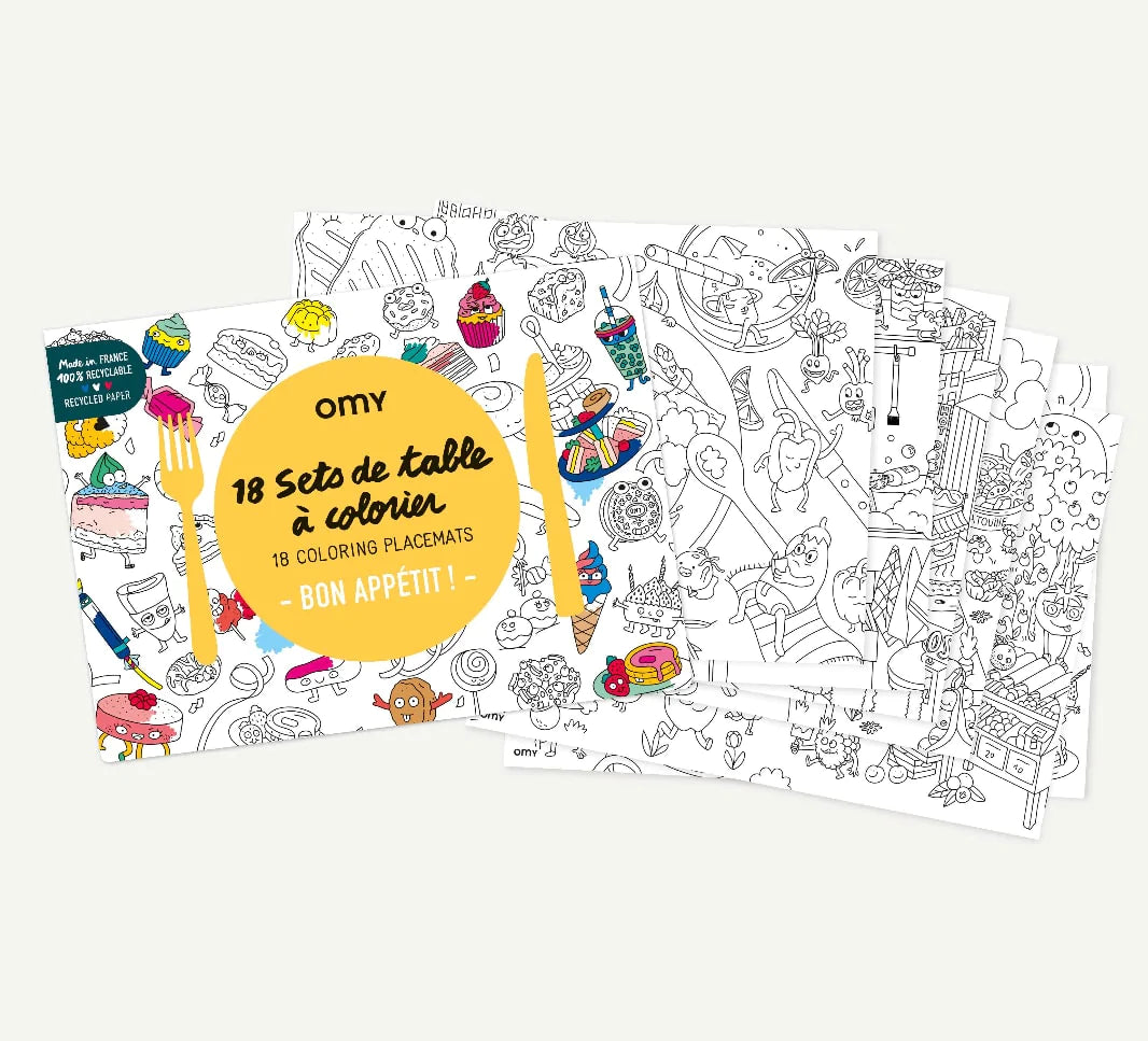 Omy Napperons à colorier - Bon appetit