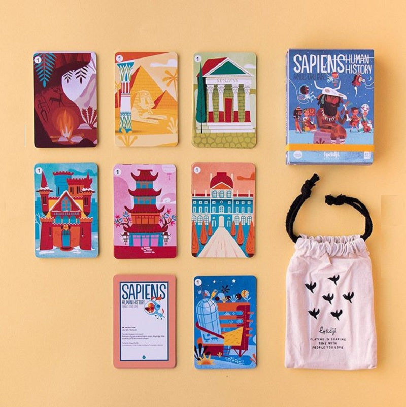 londji card game jeu de cartes sapiens human history families jeu des familles cartes cards