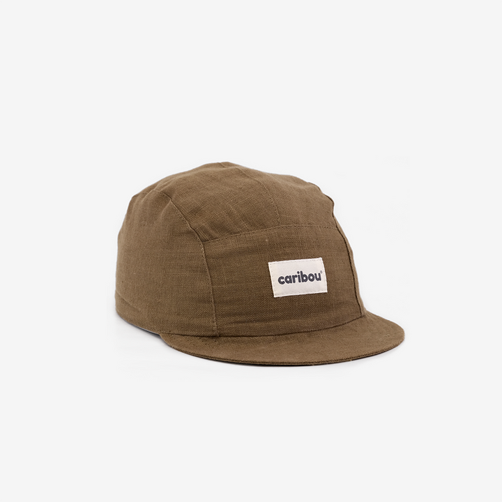 Caribou Casquette en lin Chocolat