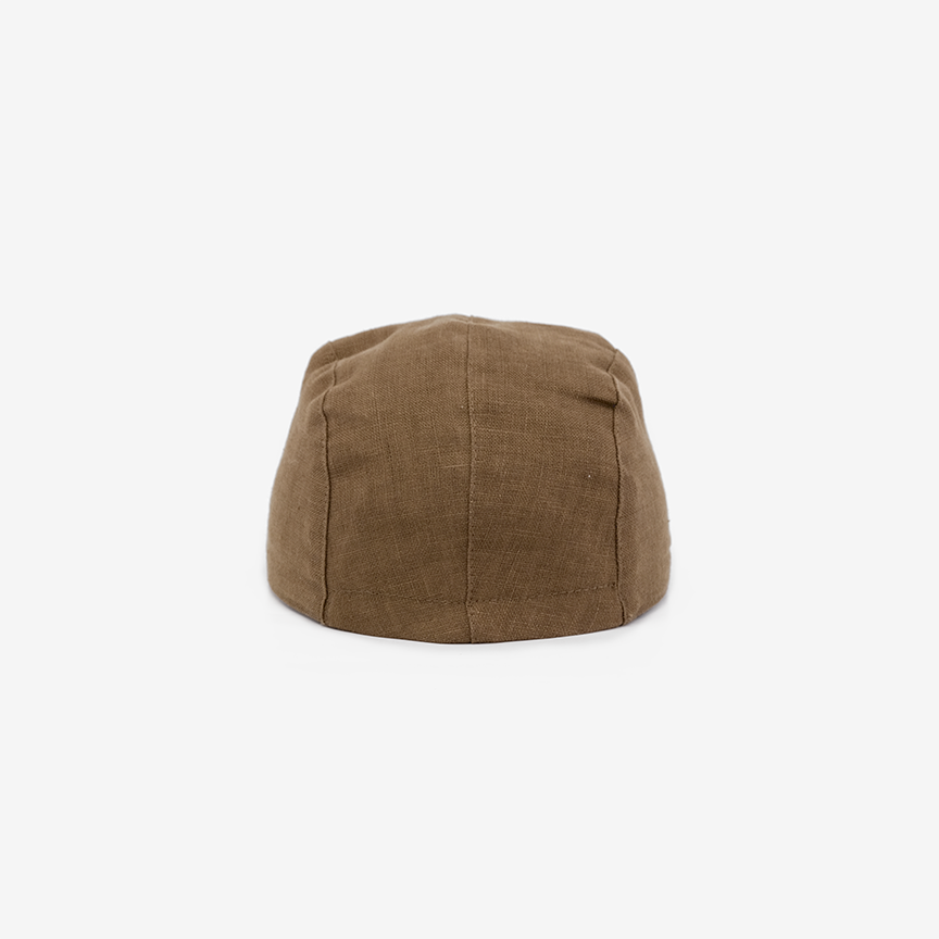 Caribou Casquette en lin Chocolat