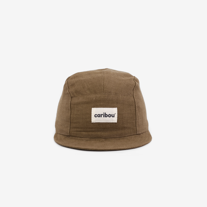 Caribou Casquette en lin Chocolat