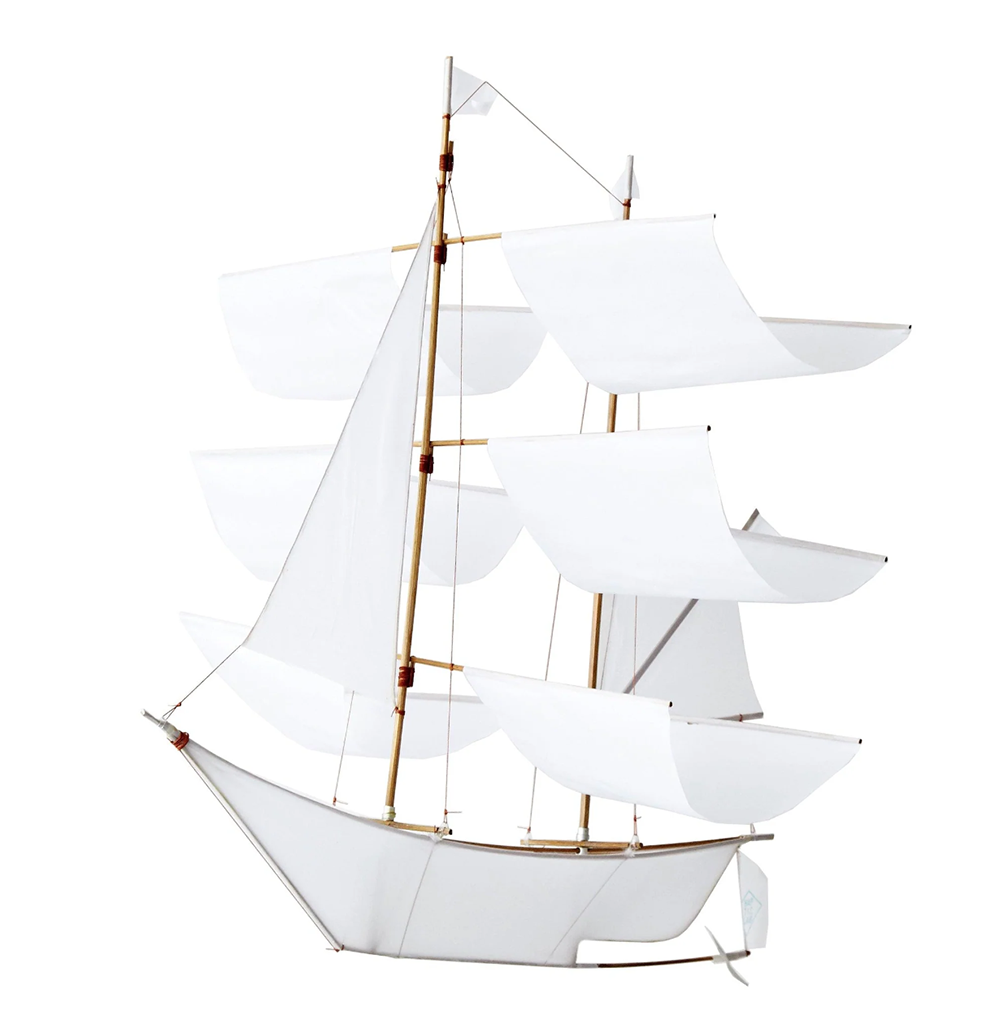 Cerf volant navire blanc